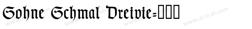 Sohne Schmal Dreivie字体转换